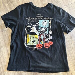 Disney Black The Nightmare Before Christmas Character Graphic Tee